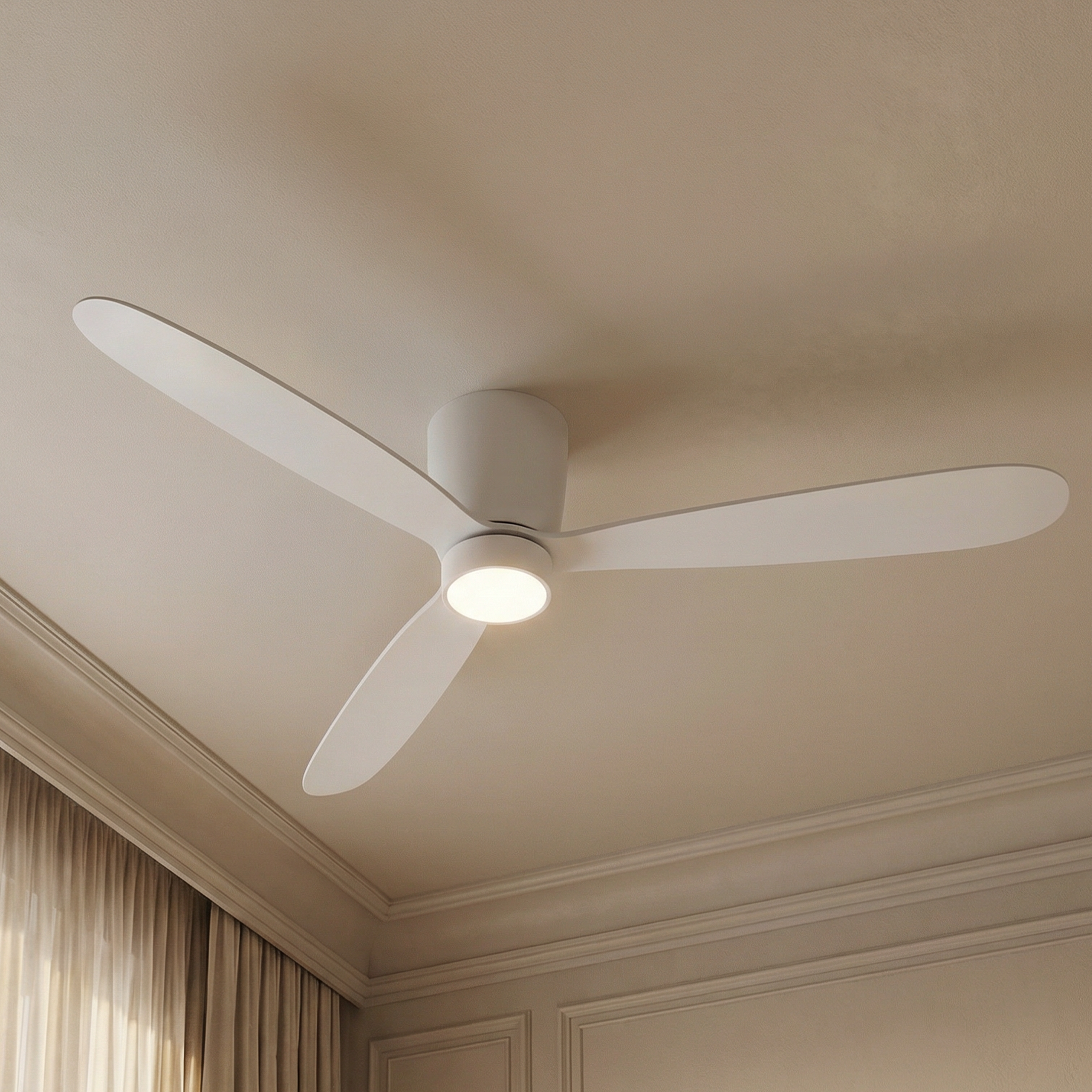 Sirocco Ventilateur de Plafond 132 cm (10-25 m²) – 3 Pales en ABS