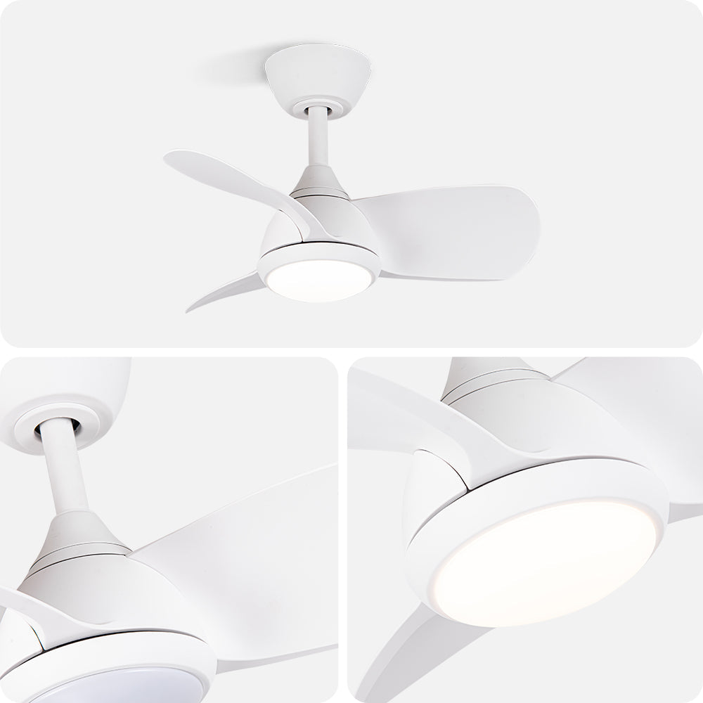 Veleo Ventilateur de Plafond 60 cm (<8 m²) – 3 Pales en ABS