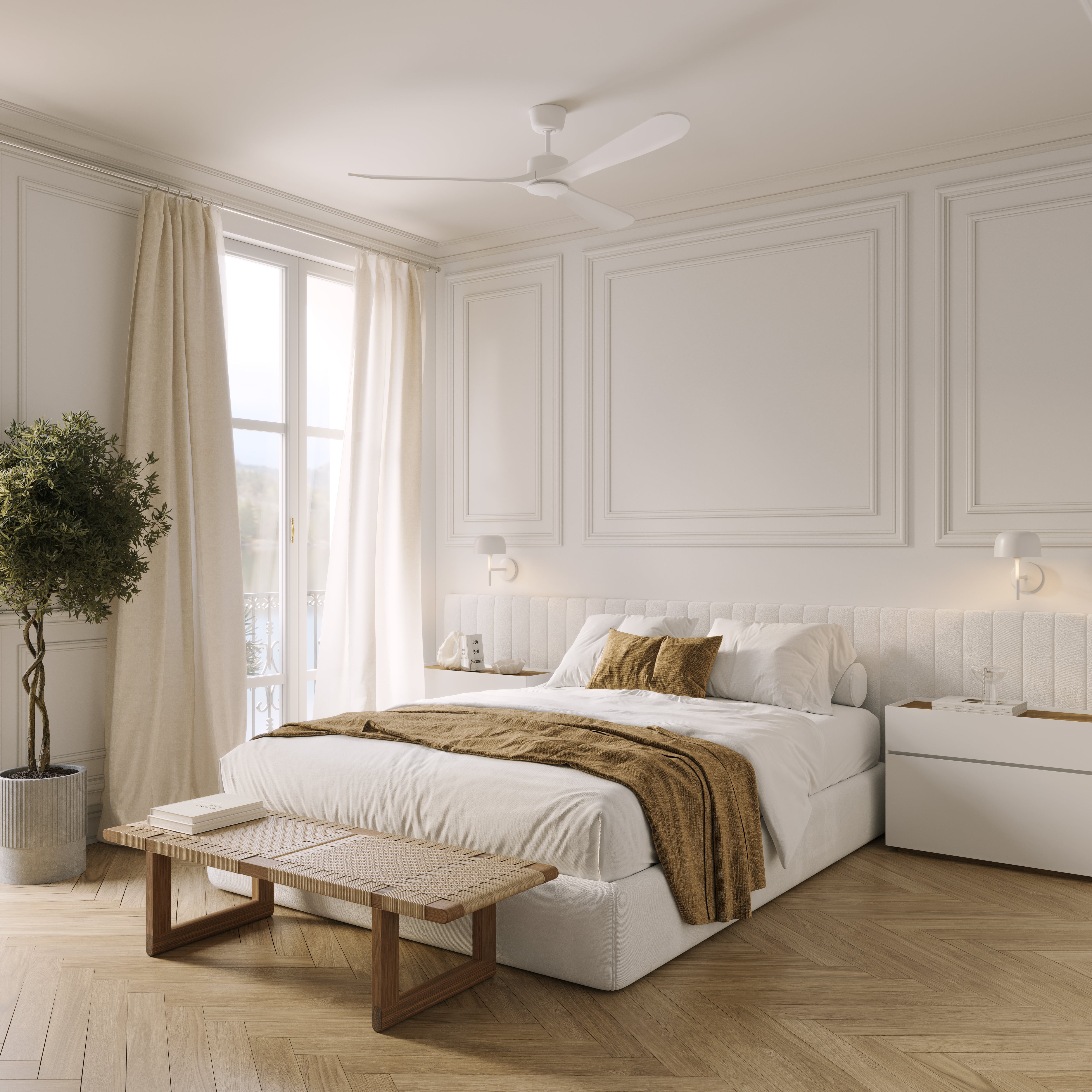 Boreal Ventilateur de plafond 132 cm (10–25 m²) – 3 pales en ABS