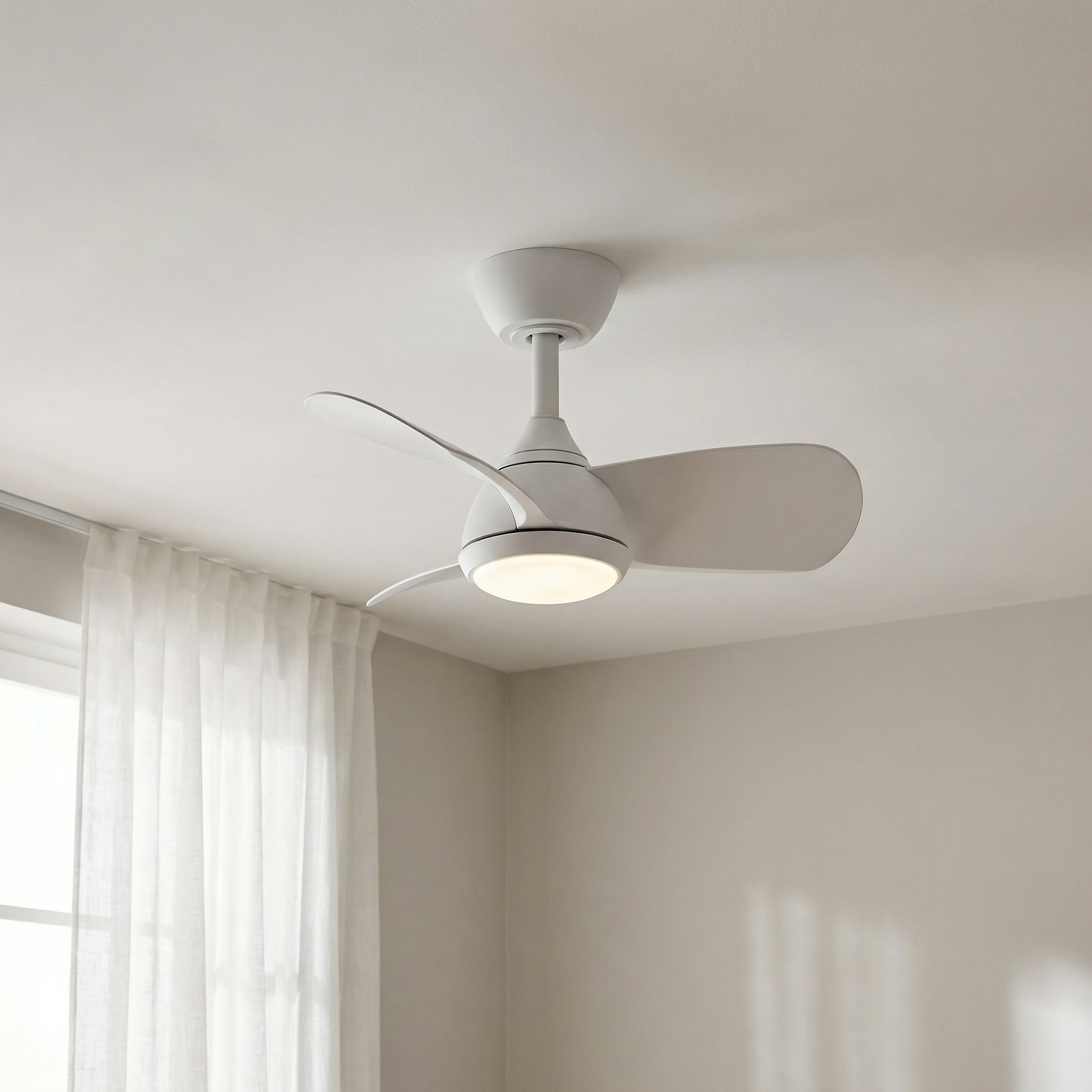 Veleo Ventilateur de Plafond 60 cm (<8 m²) – 3 Pales en ABS