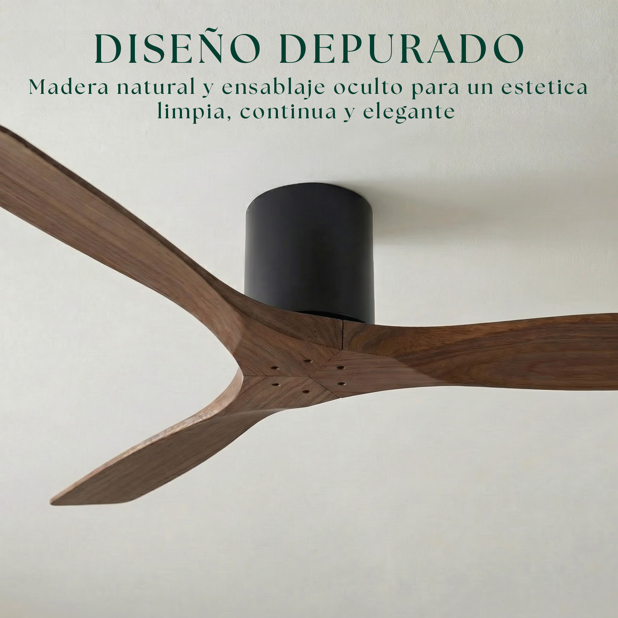 Étoile Ventilateur de plafond en bois (132 cm / 112 cm)