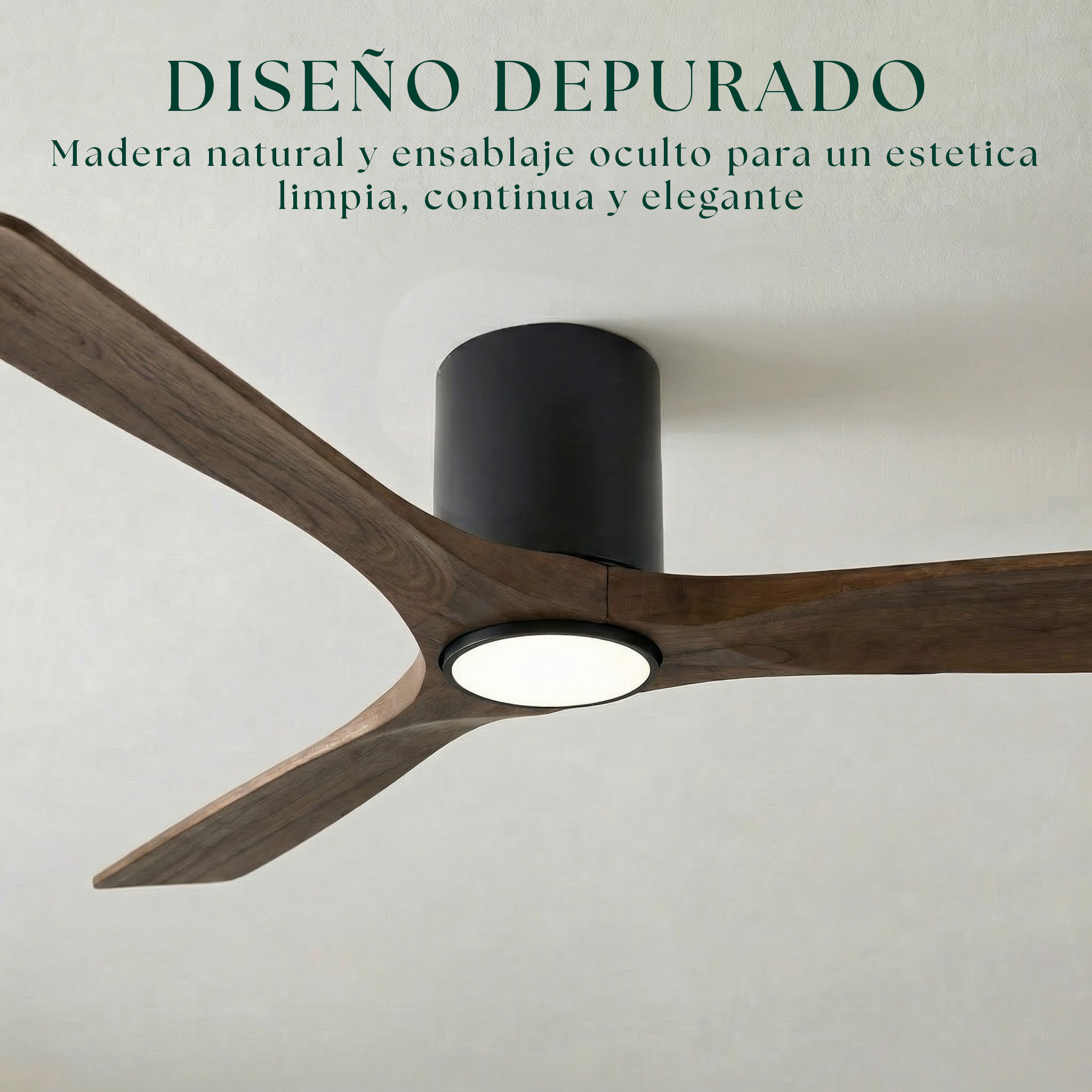 Étoile Ventilateur de plafond en bois (132 cm / 112 cm)