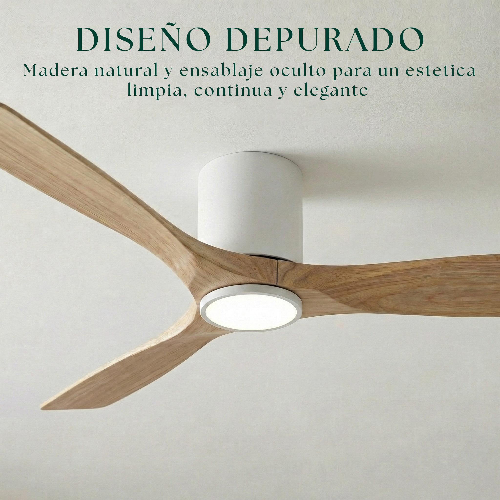 Étoile Ventilateur de plafond en bois (132 cm / 112 cm)