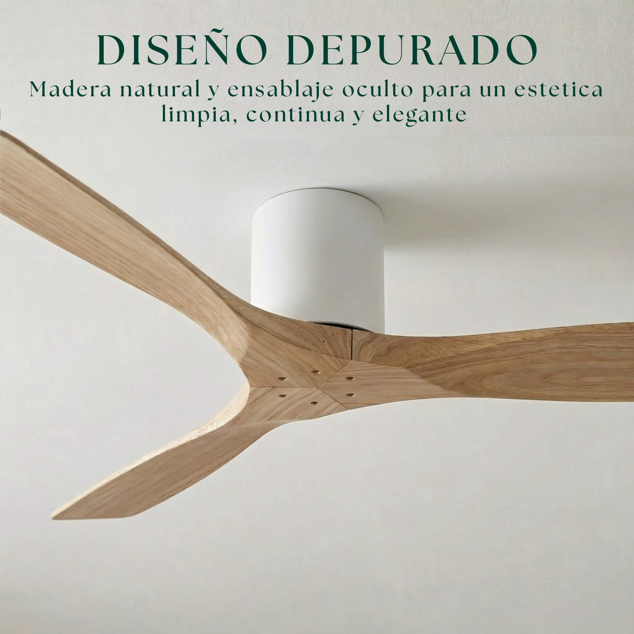 Étoile Ventilateur de plafond en bois (132 cm / 112 cm)