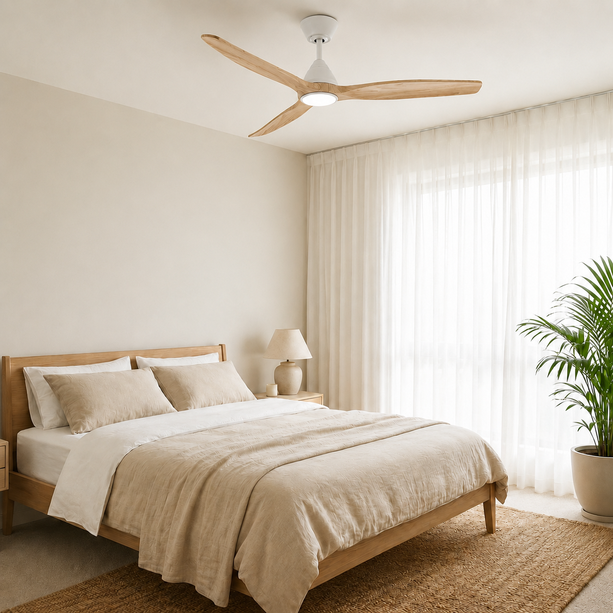 Dolomiti Ventilateur de Plafond en Bois (132 cm / 112 cm)