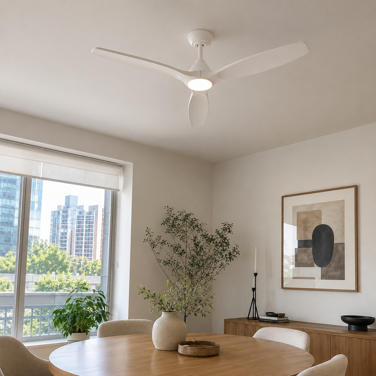 Dolomiti Ventilateur de Plafond en Bois (132 cm / 112 cm)