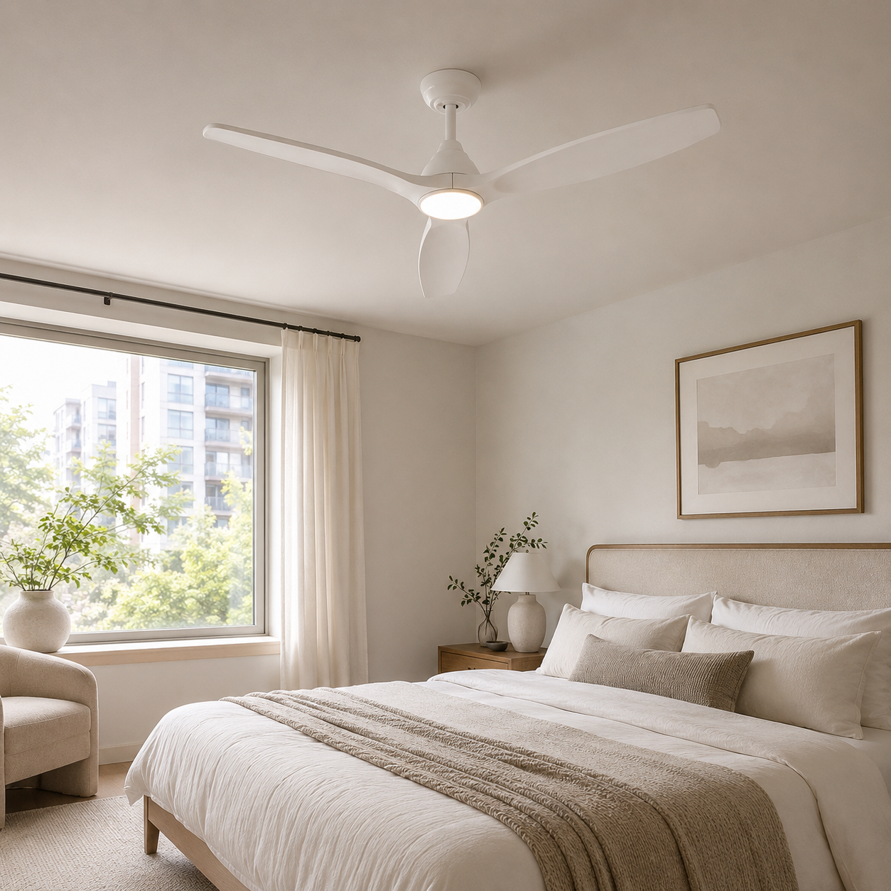Dolomiti Ventilateur de Plafond en Bois (132 cm / 112 cm)