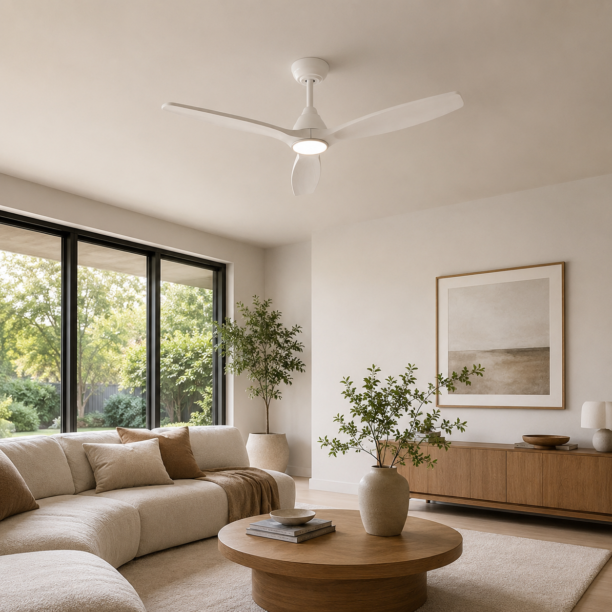 Dolomiti Ventilateur de Plafond en Bois (132 cm / 112 cm)
