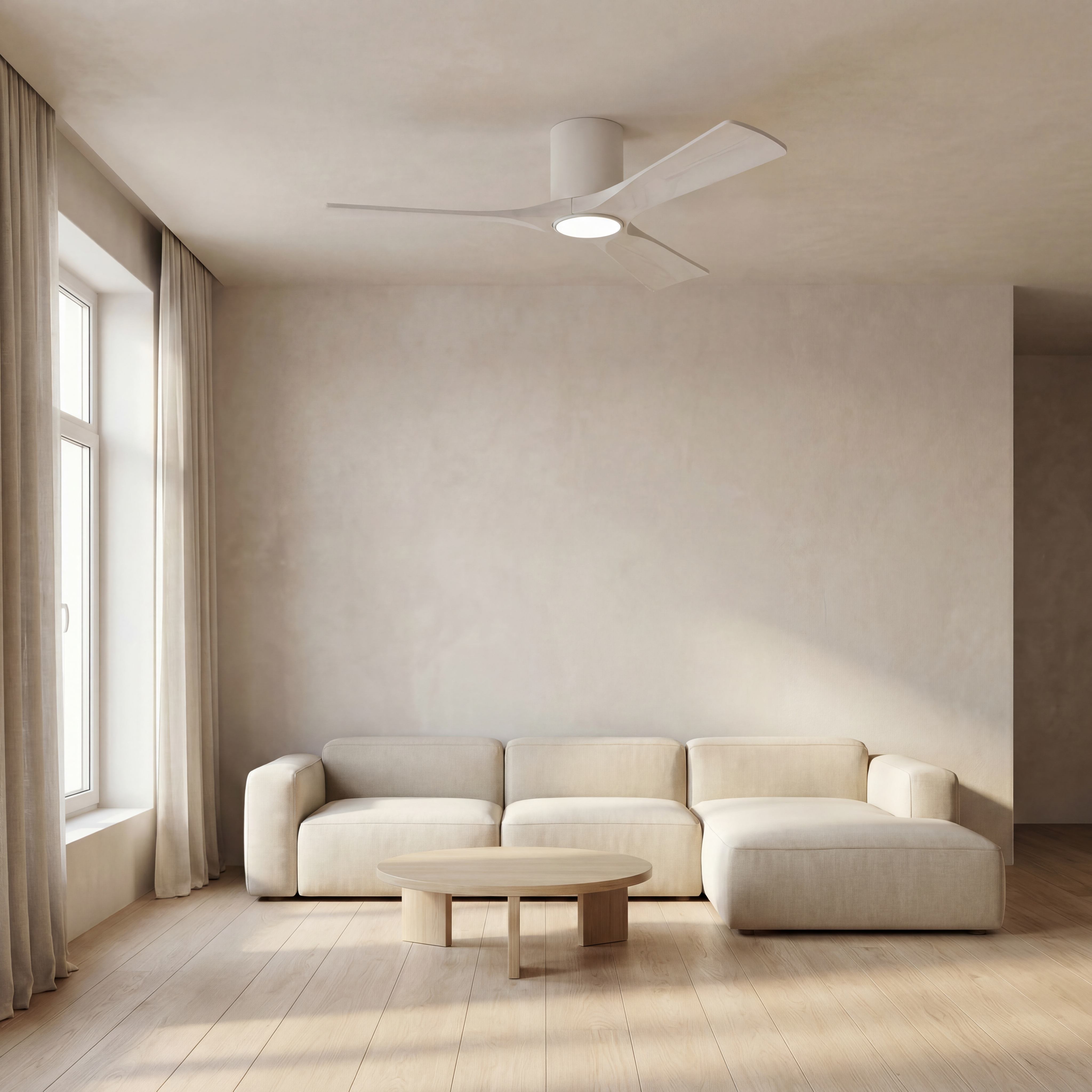 Étoile Ventilateur de plafond en bois (132 cm / 112 cm)