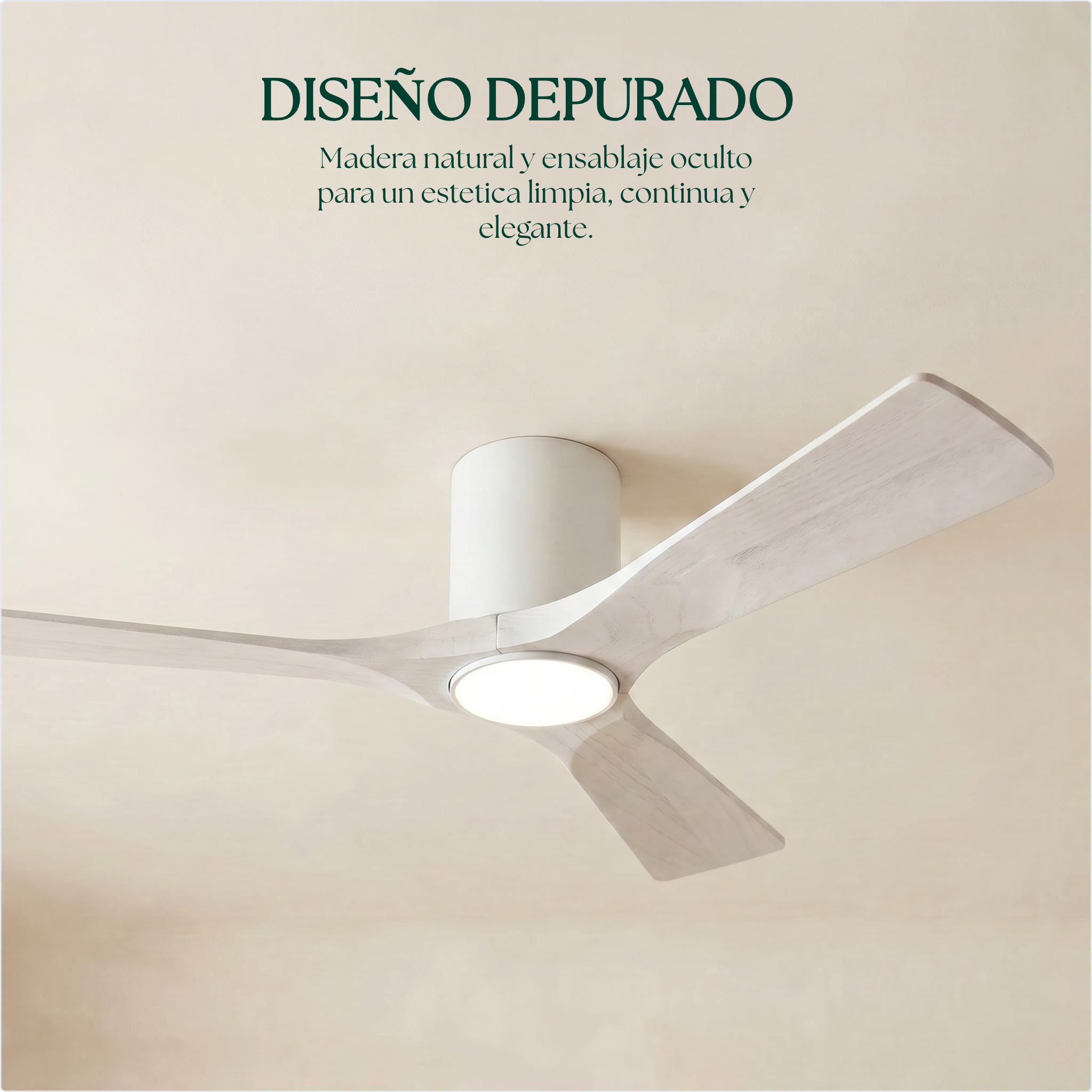 Étoile Ventilateur de plafond en bois (132 cm / 112 cm)