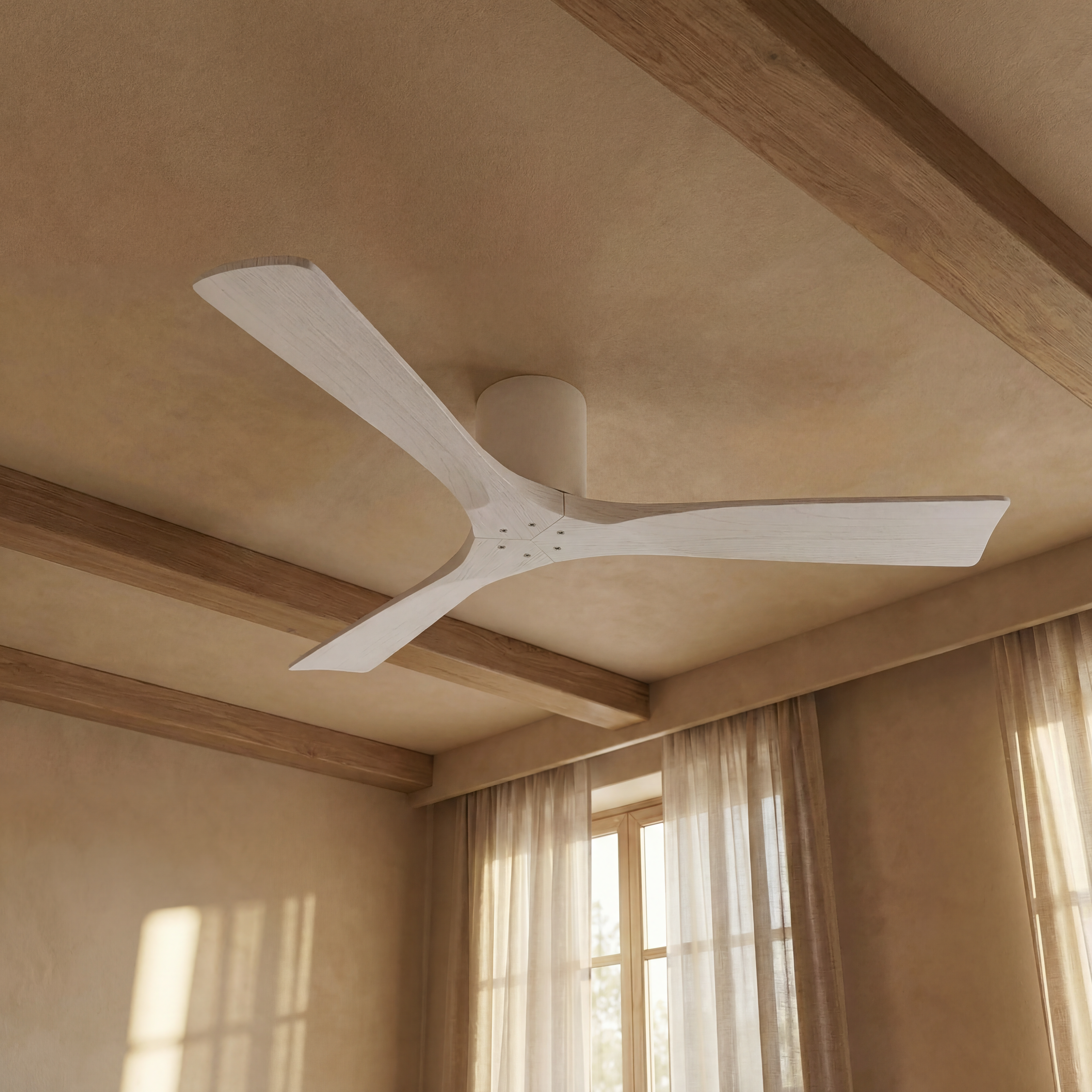 Étoile Ventilateur de plafond en bois (132 cm / 112 cm)