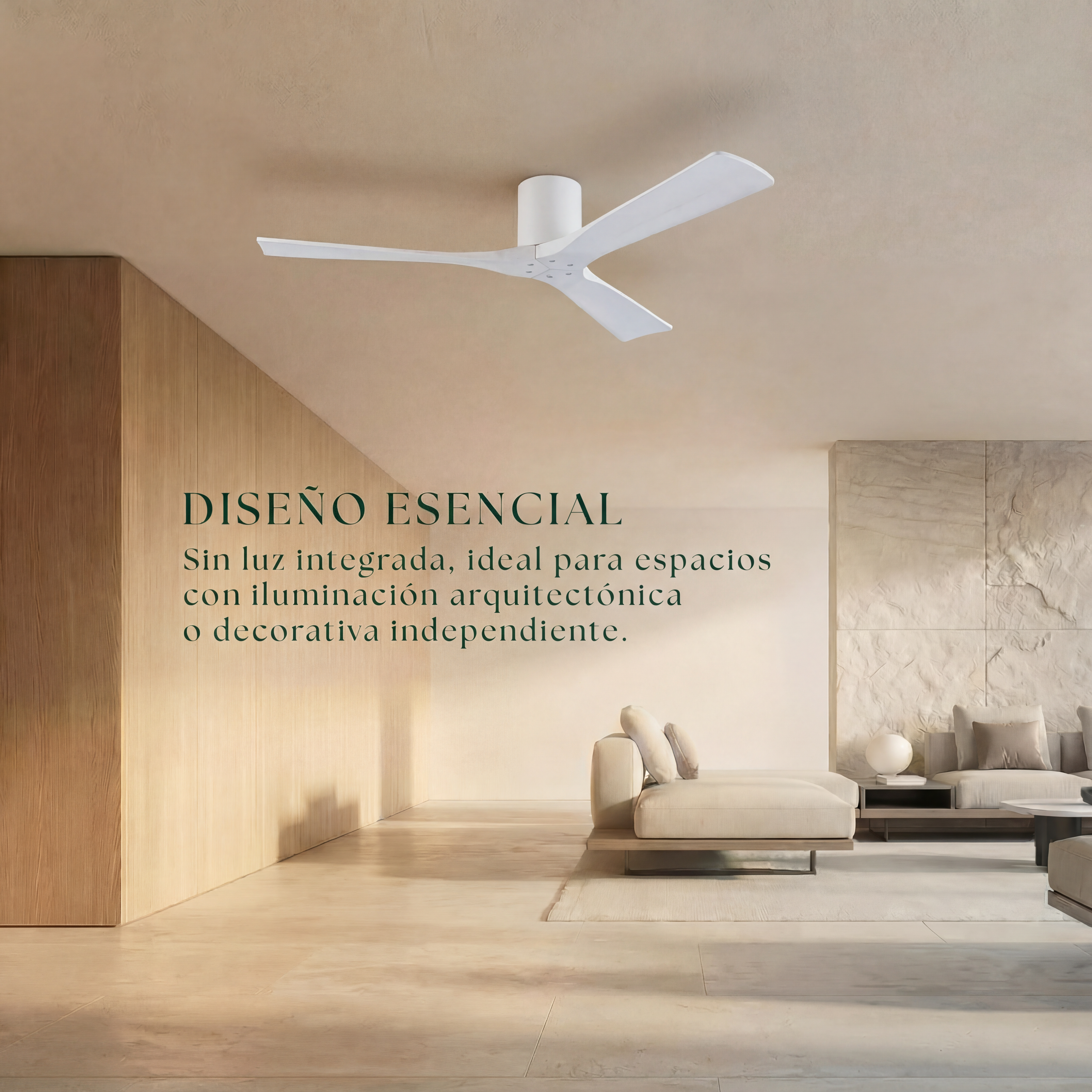 Étoile Ventilateur de plafond en bois (132 cm / 112 cm)