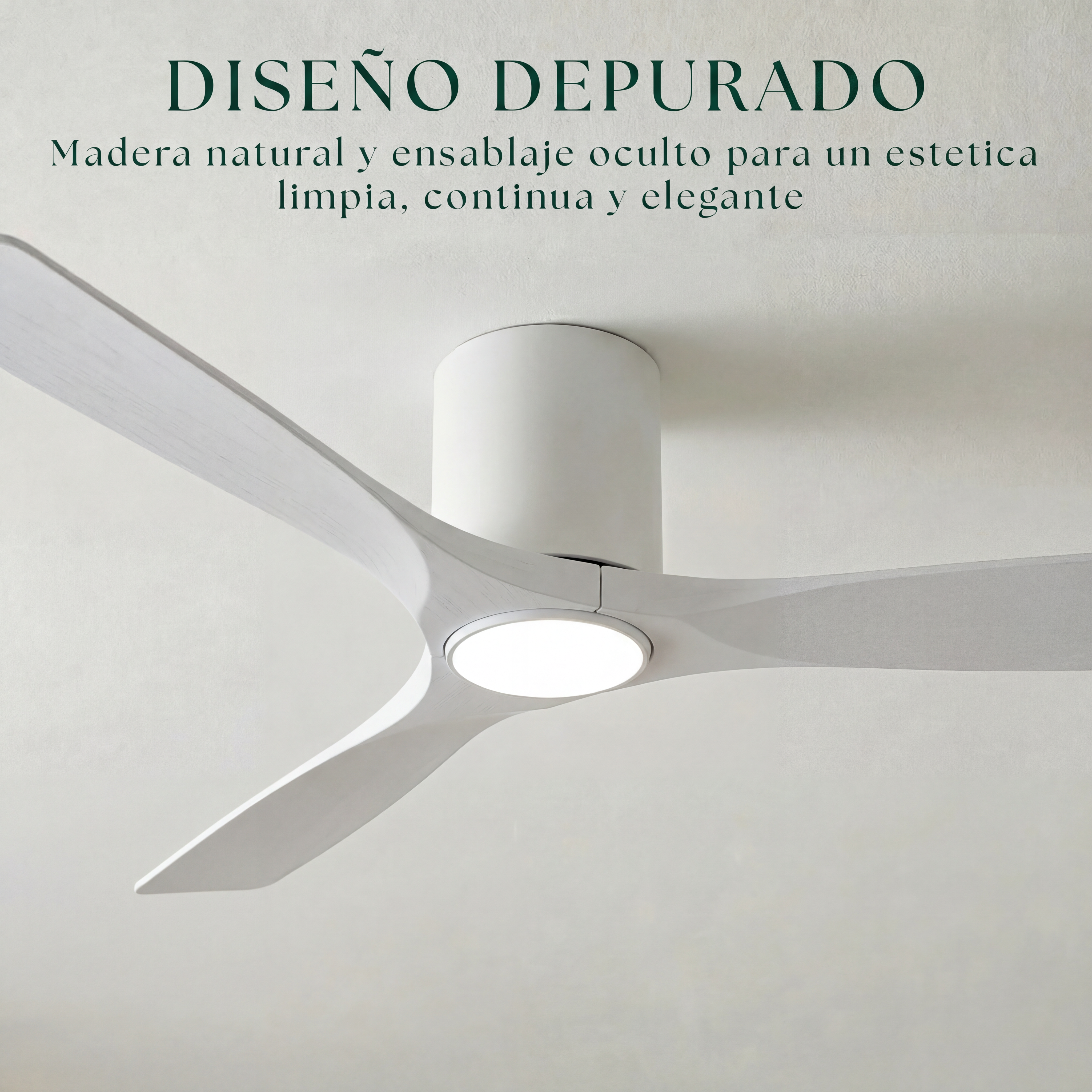Étoile Ventilateur de plafond en bois (132 cm / 112 cm)