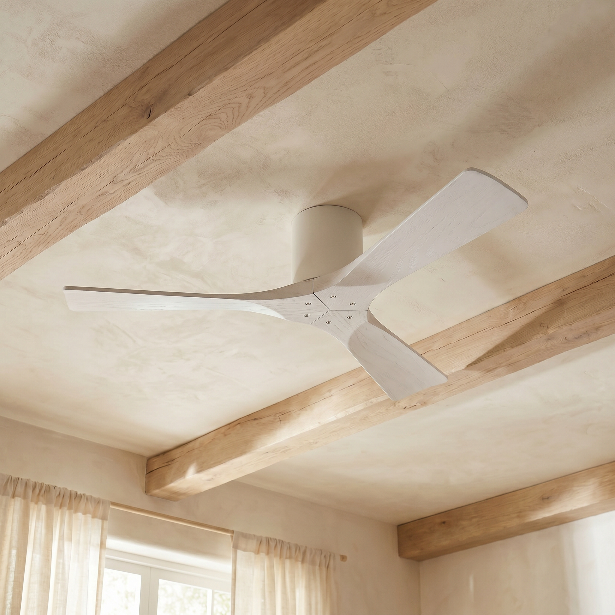 Étoile Ventilateur de plafond en bois (132 cm / 112 cm)