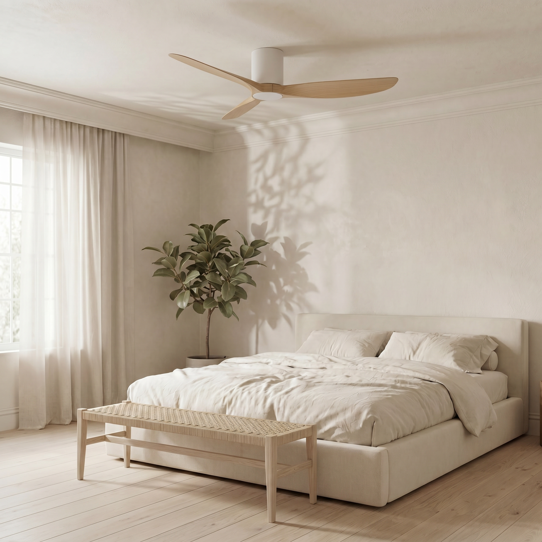 Golfet Ventilateur de Plafond 132 cm (10–20 m²) – 3 Pales en ABS