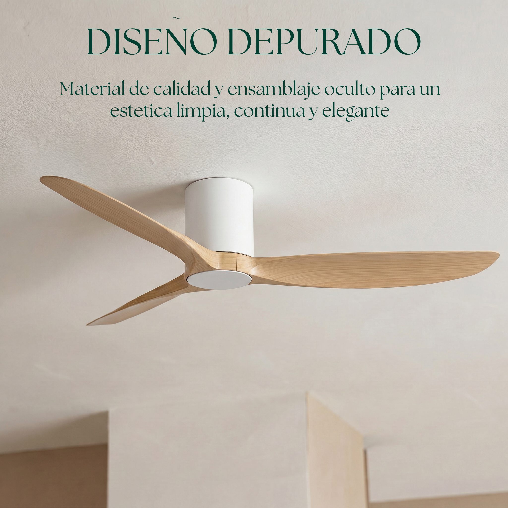 Golfet Ventilateur de Plafond 132 cm (10–20 m²) – 3 Pales en ABS