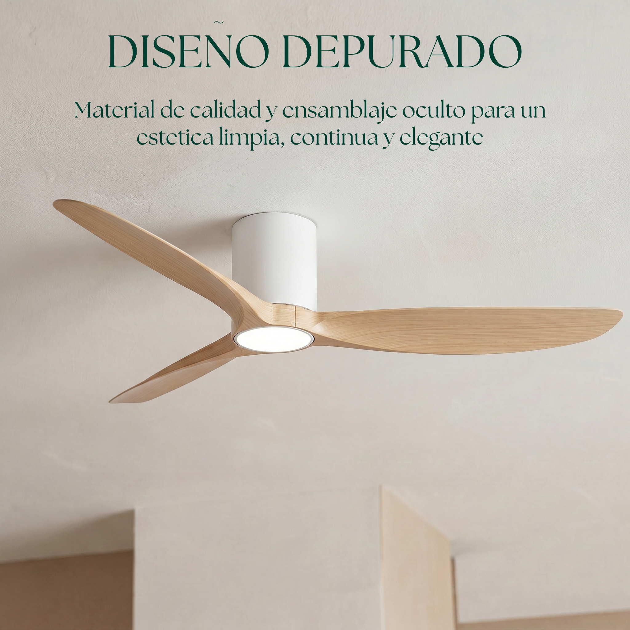 Golfet Ventilateur de Plafond 132 cm (10–20 m²) – 3 Pales en ABS