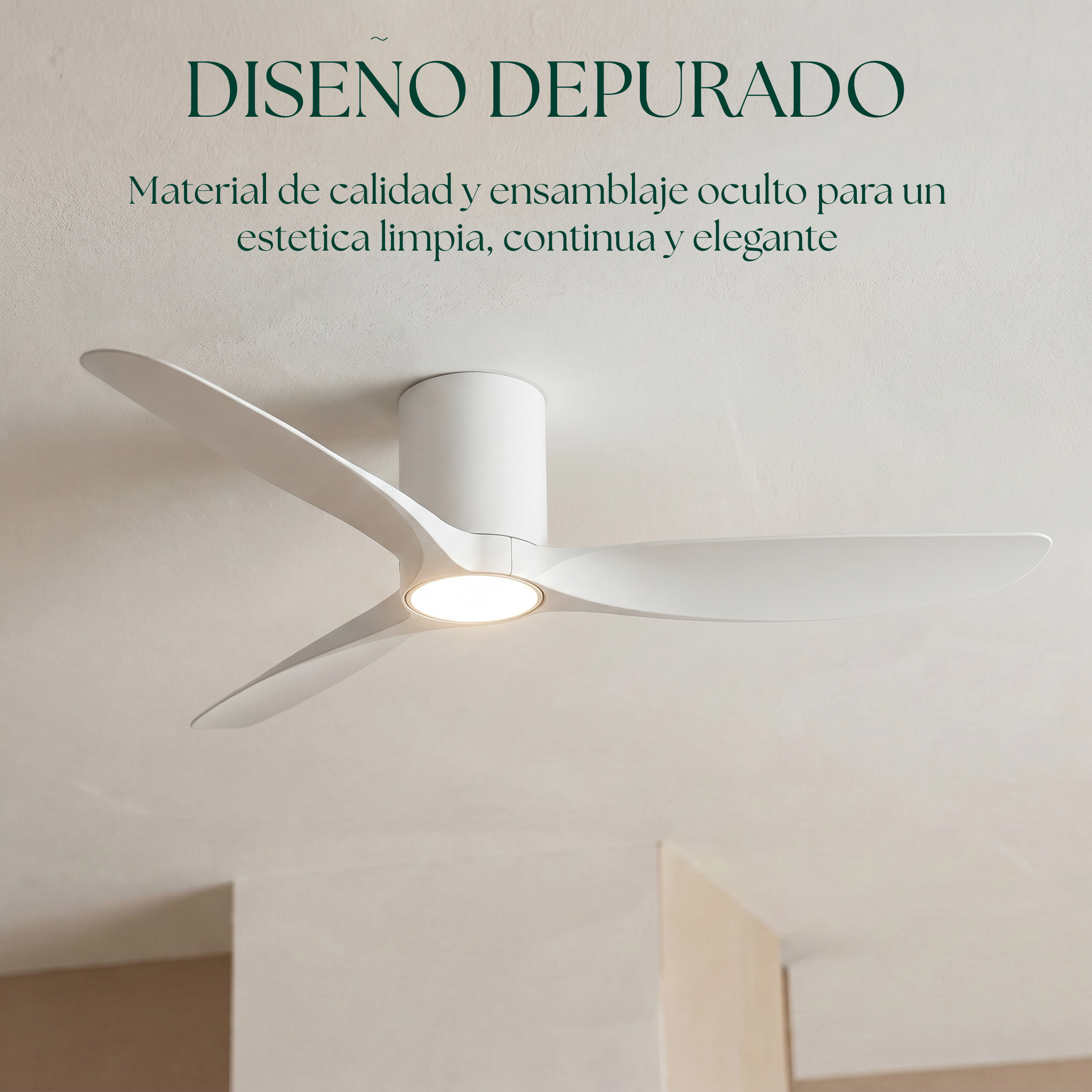 Golfet Ventilateur de Plafond 132 cm (10–20 m²) – 3 Pales en ABS