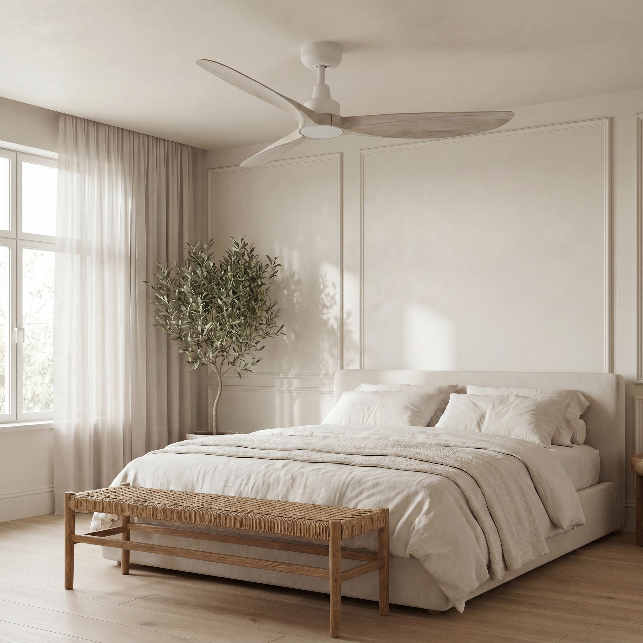 Marea Ventilateur de Plafond 132 cm (10–25 m²) – 3 Pales en ABS