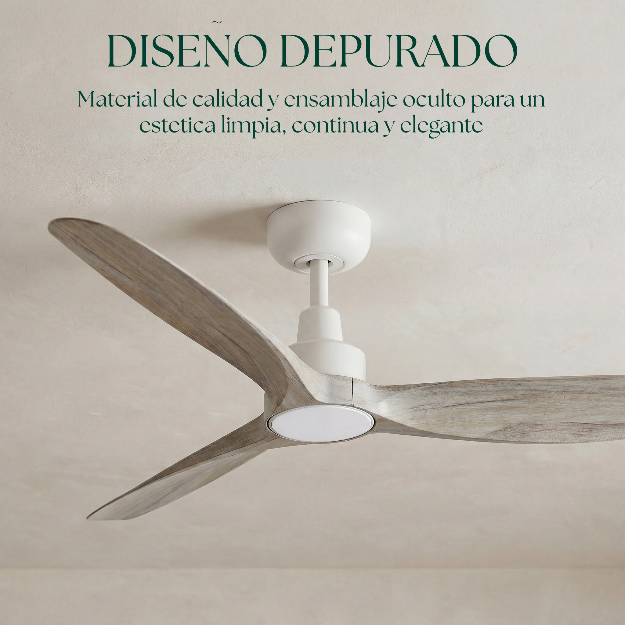 Marea Ventilateur de Plafond 132 cm (10–25 m²) – 3 Pales en ABS