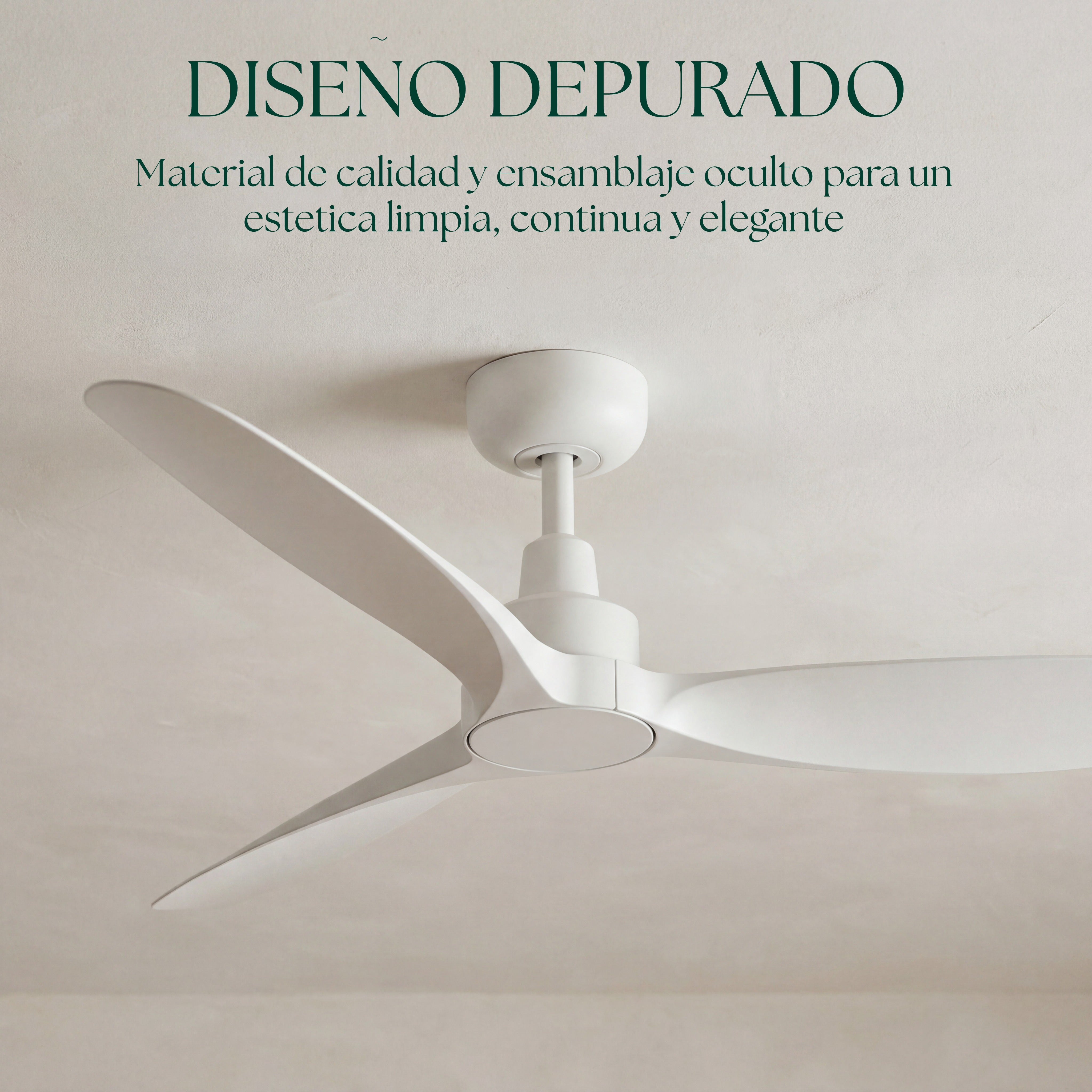 Marea Ventilateur de Plafond 132 cm (10–25 m²) – 3 Pales en ABS