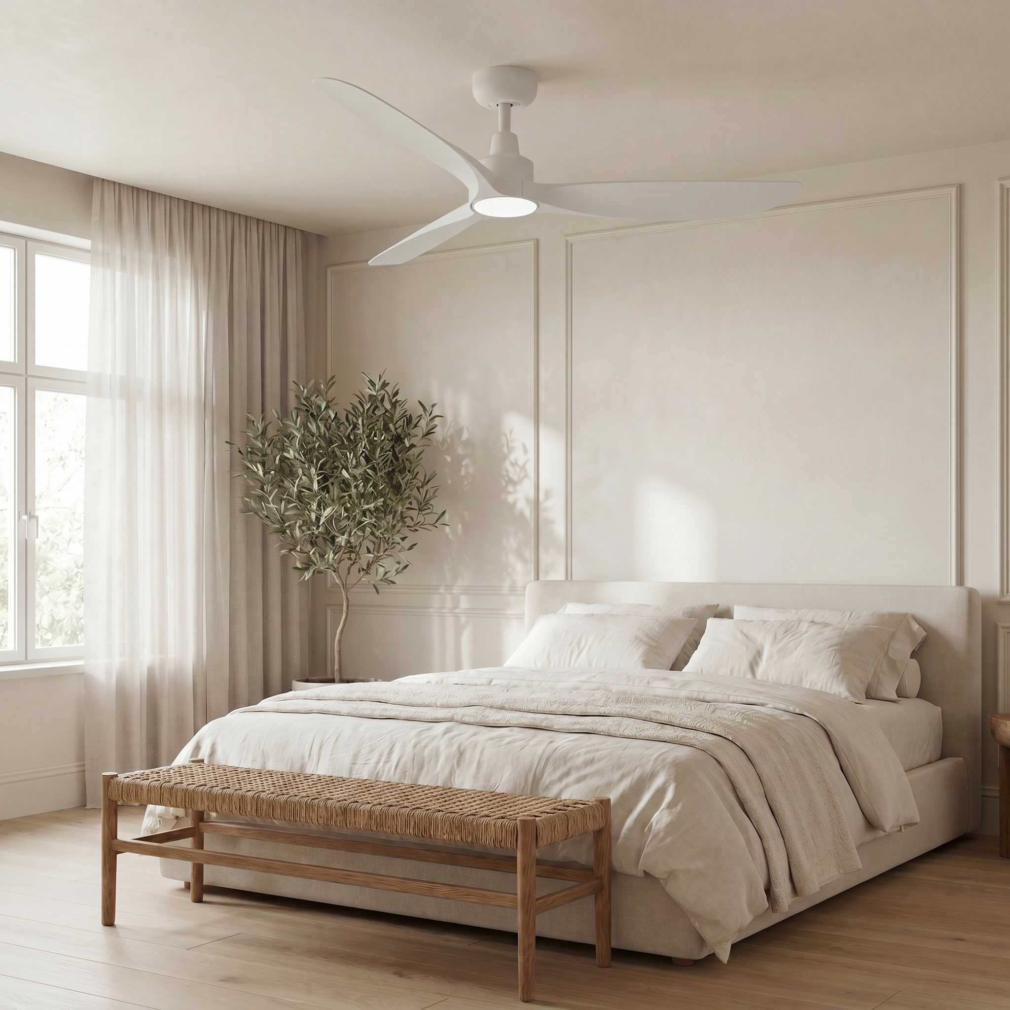 Marea Ventilateur de Plafond 132 cm (10–25 m²) – 3 Pales en ABS